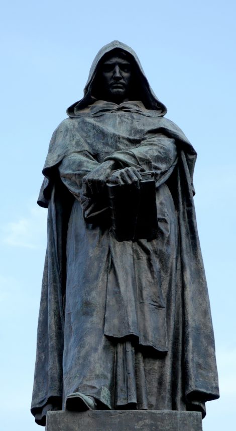 Giordano Bruno's statue on the “campo dei fiori” in Rome 
