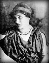 Photo of Florence Farr as Aleel in her performance at the Abbey Theatre, a role from "The Countess Cathleen" written by William Butler Yeats.