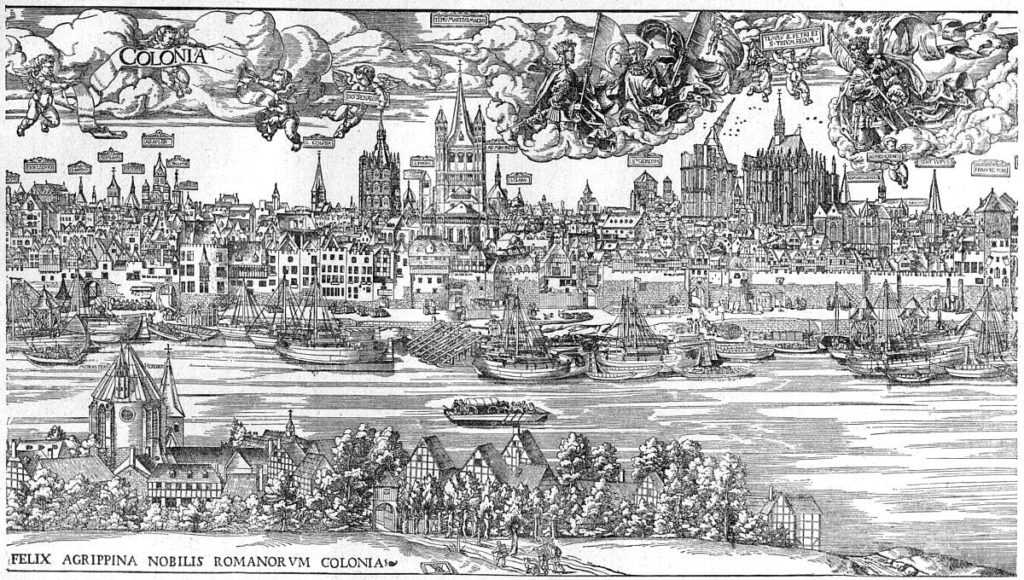Köln - Cologne 1531, according to a woodcut by Anton by Worms