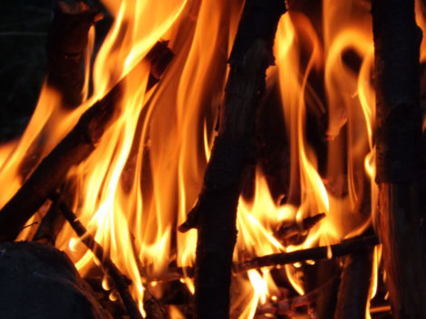 Flames of a Bonfire- macro 