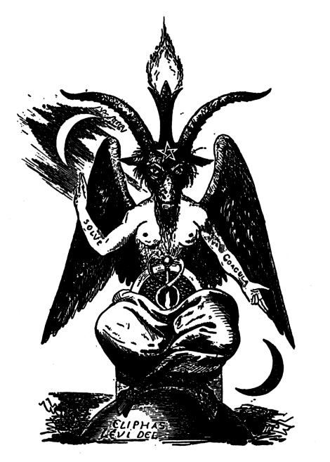 Baphomet - The famous black white drawing by Eliphas Levi
