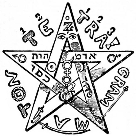 Eliphas Levi's upright pentagram with Tetragrammaton 