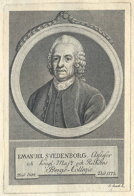 Copperplate with Emanuel Swedenborg, the Swedish Scientist, Theosoph and Seer. 