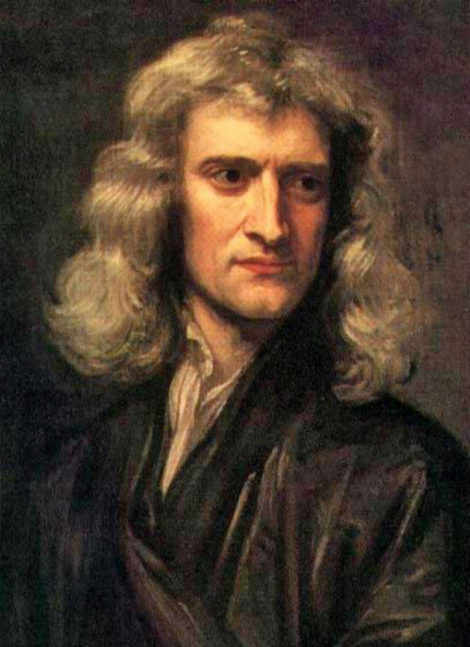 Sir Isaac Newton • Portrait by Godfreyd Kneller (1689)