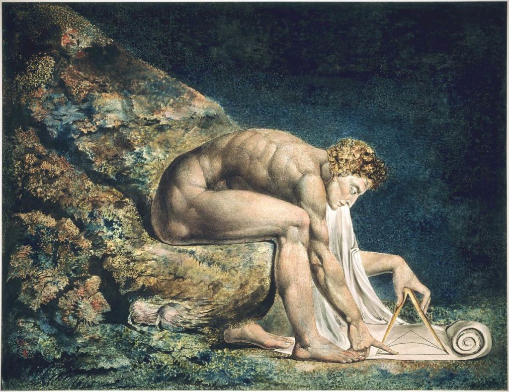»Newton« A painting by William-Blake
