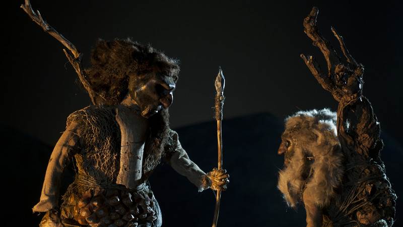 Prehistoric shaman in film scene from Israeli Animation film - Above and Below
