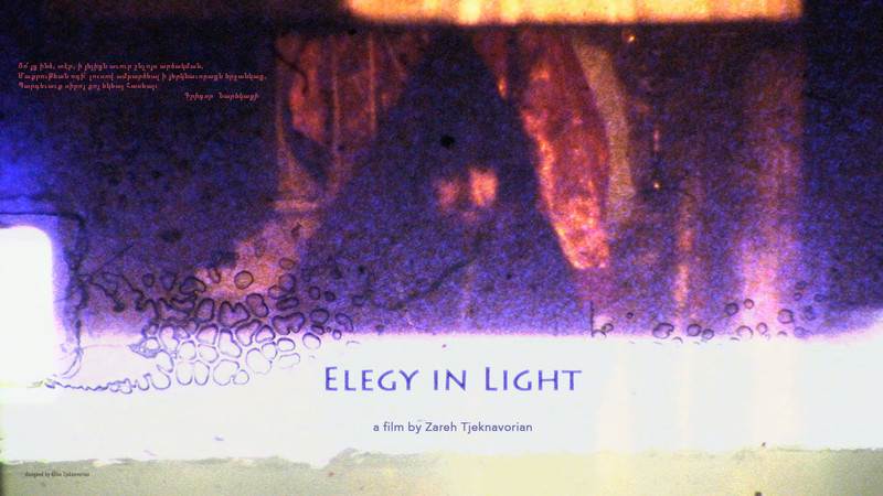 Film poster for doku short film " Elegey in Light". 