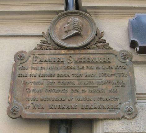 Swedenborg's place of birth is commemorated at Hornsgatan 43, in Stockholm, Sweden. 