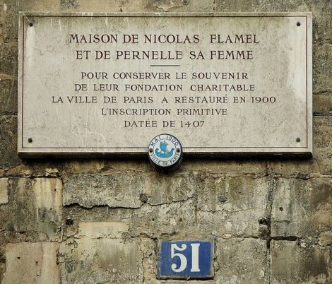 51 rue de Montmorency, Paris, the house of Nicolas Flamel is 