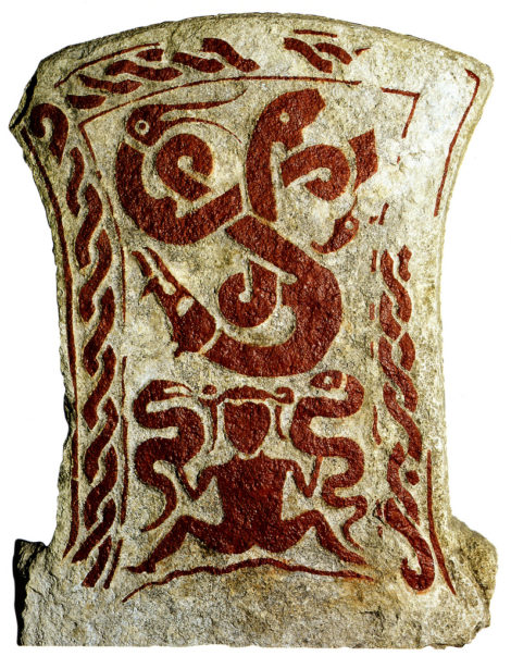The Snake-Witch or the Snake Charmer - picture stone from Sweden - 400-600 AD 