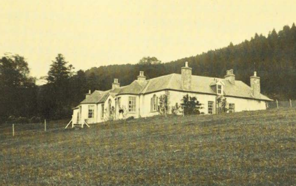 Boleskine house in 1912, photograph taken by Aleister Crowley. 